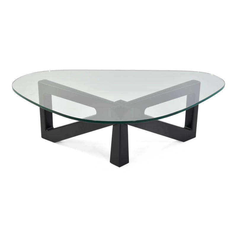 Mesa de centro de design em vidro temperado - Nodda
