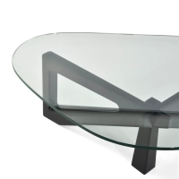 Designer Couchtisch aus gehärtetem Glas - Nodda