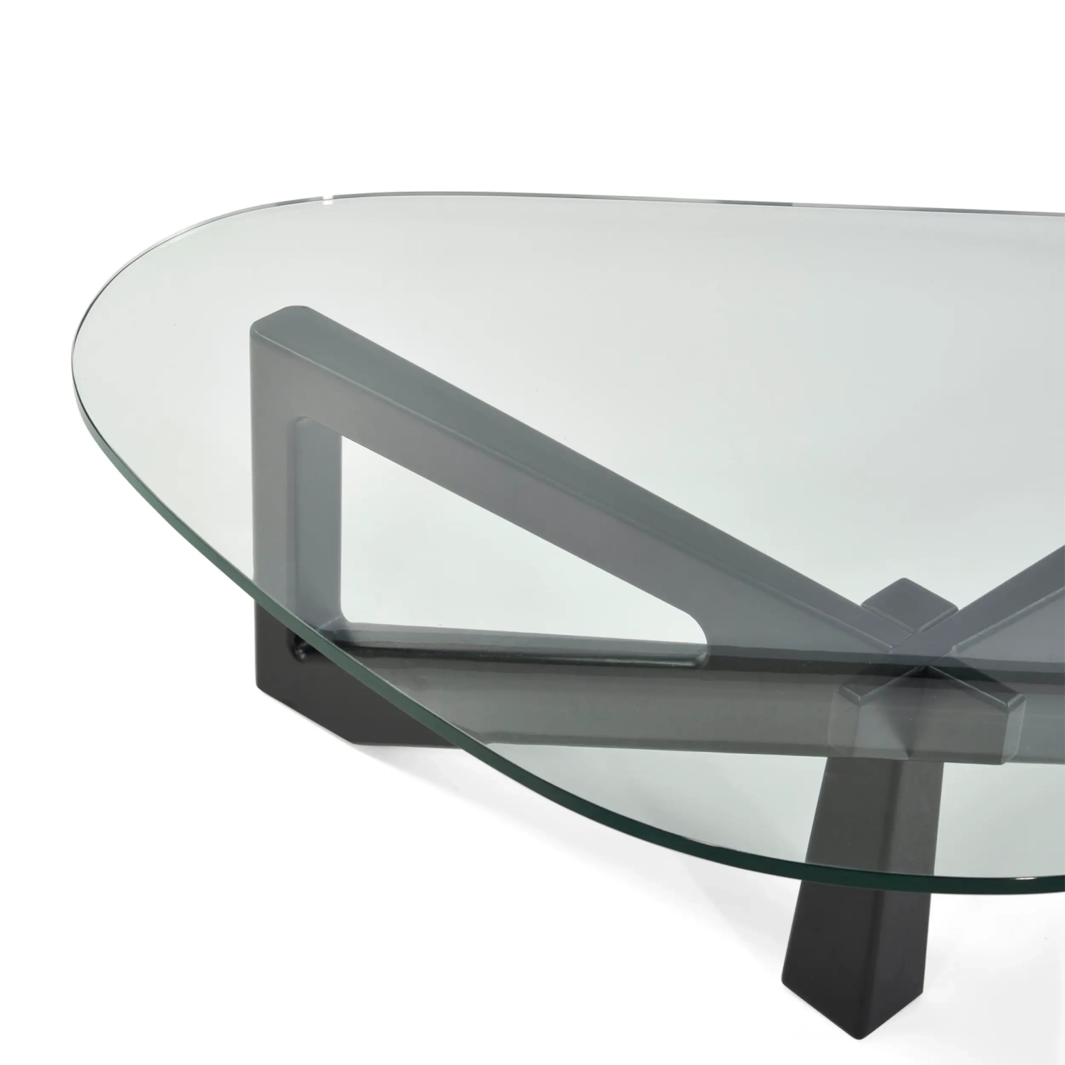 Design coffee table in tempered glass - Nodda