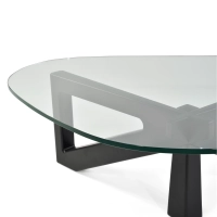 Design coffee table in tempered glass - Nodda