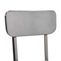 Taburete alto en acero inoxidable cromado - Delawere