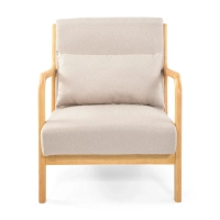 Armchair scandinavian with lumbar cushion - Colmar