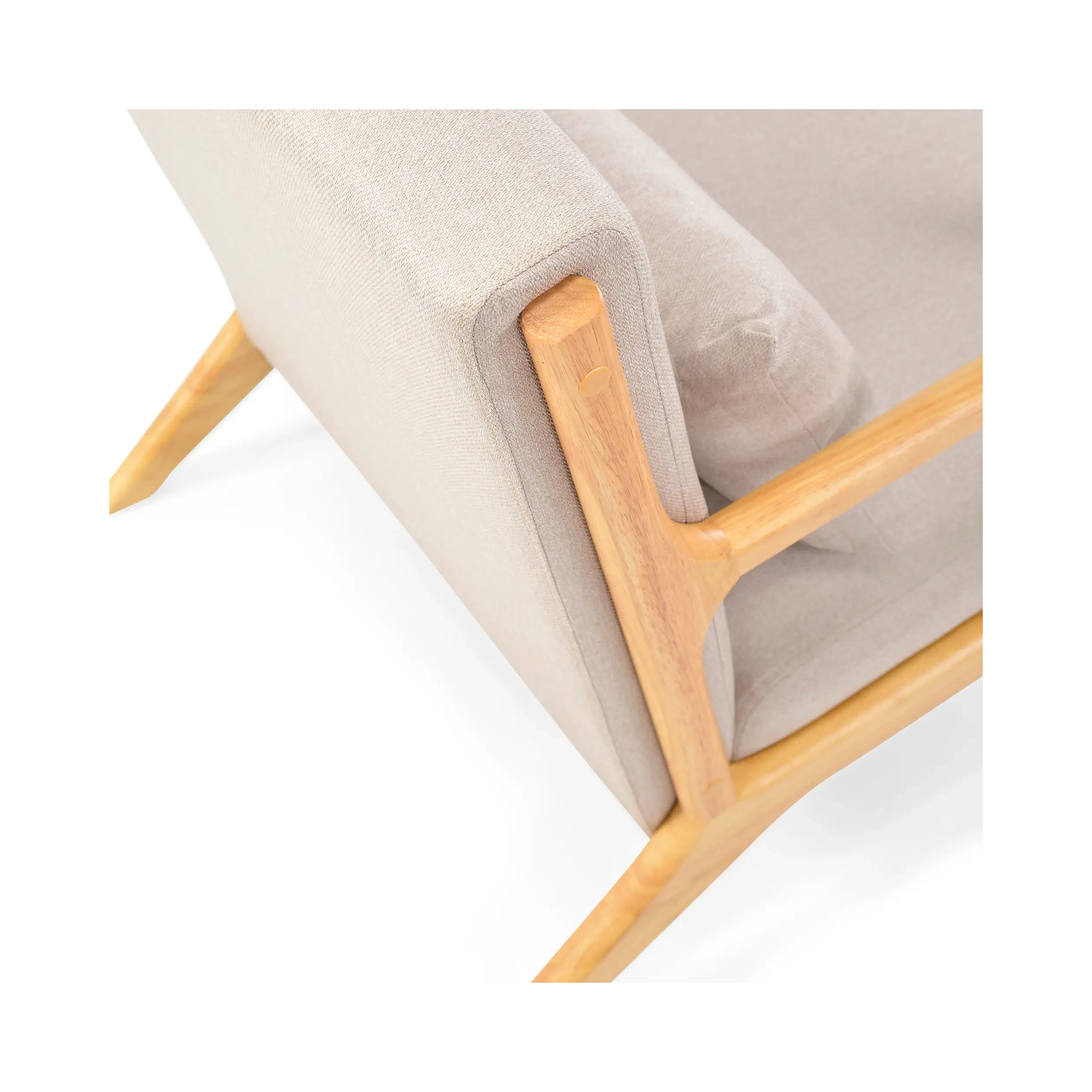 Armchair scandinavian with lumbar cushion - Colmar