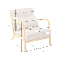 Sillón nórdico con cojín lumbar - Colmar