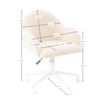 Height-adjustable bouclé office chair - Notorius