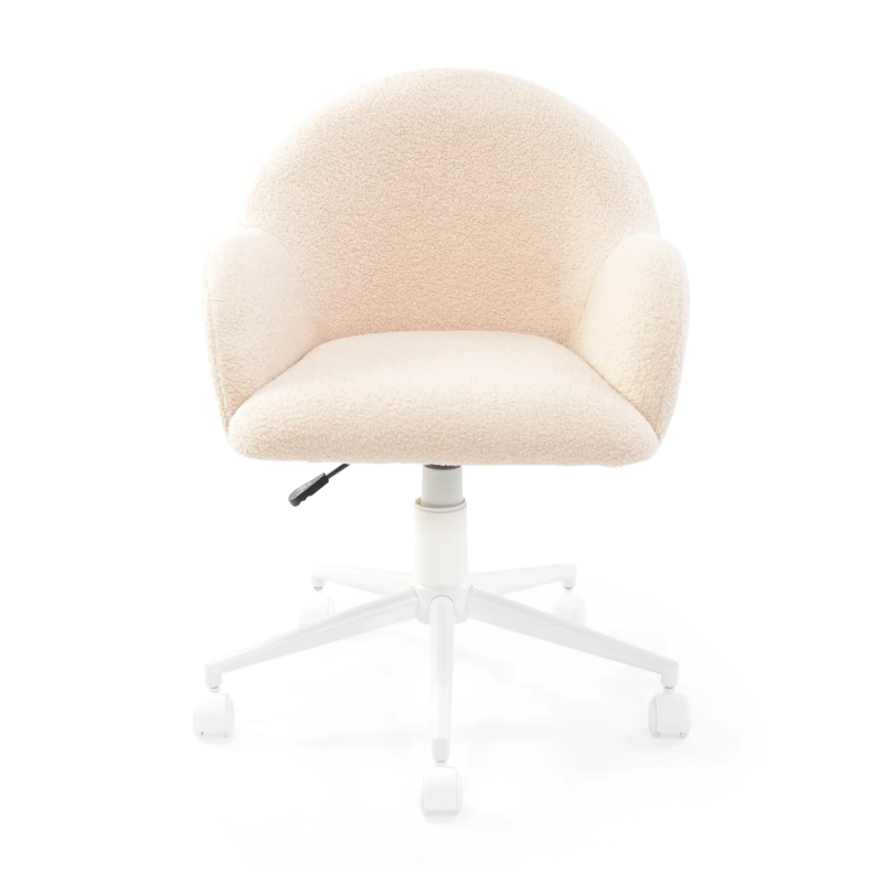 Height-adjustable bouclé office chair - Notorius