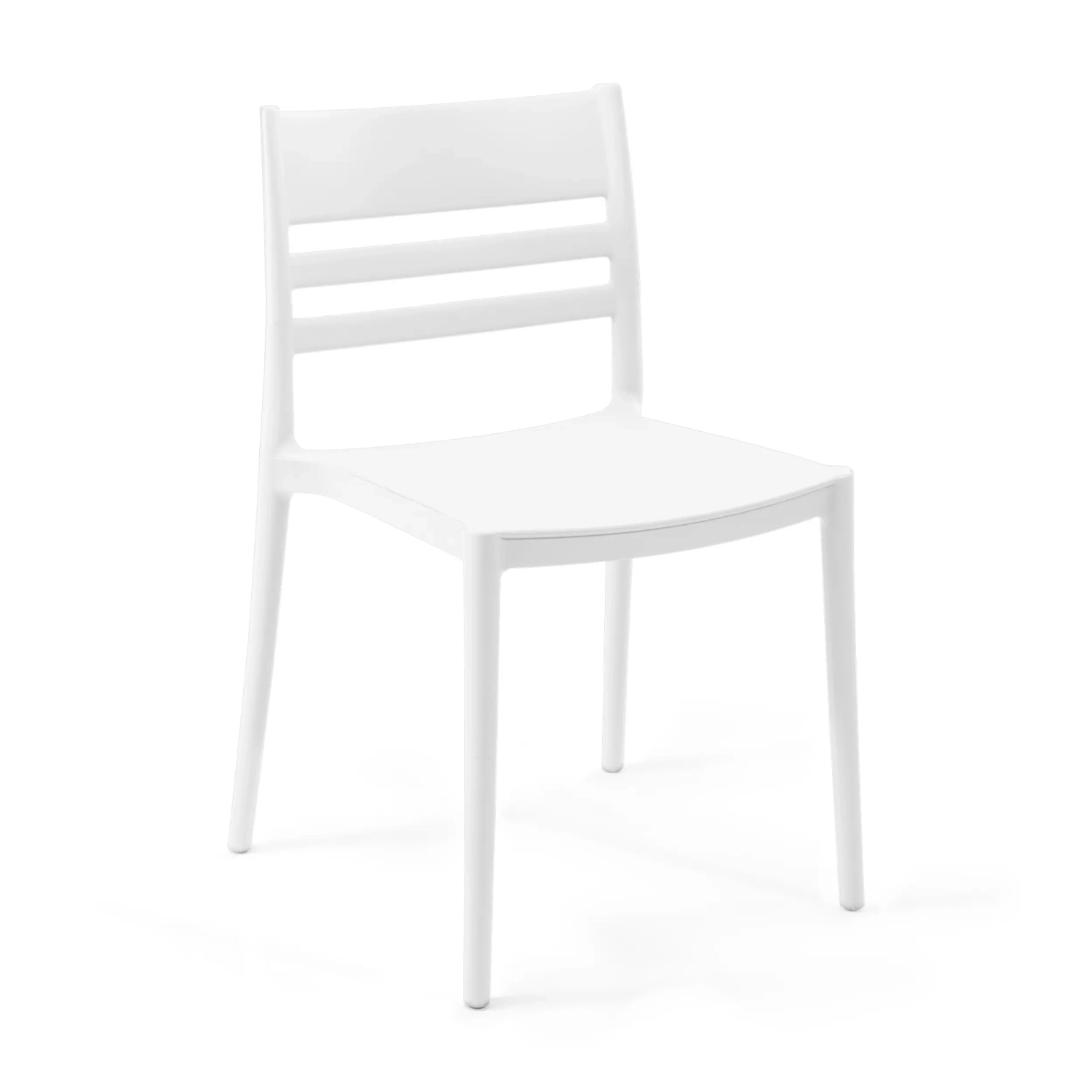 Silla apilable de polipropileno apta para exterior - Creta