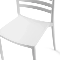 Silla apilable de polipropileno apta para exterior - Creta