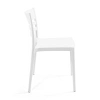 Silla apilable de polipropileno apta para exterior - Creta