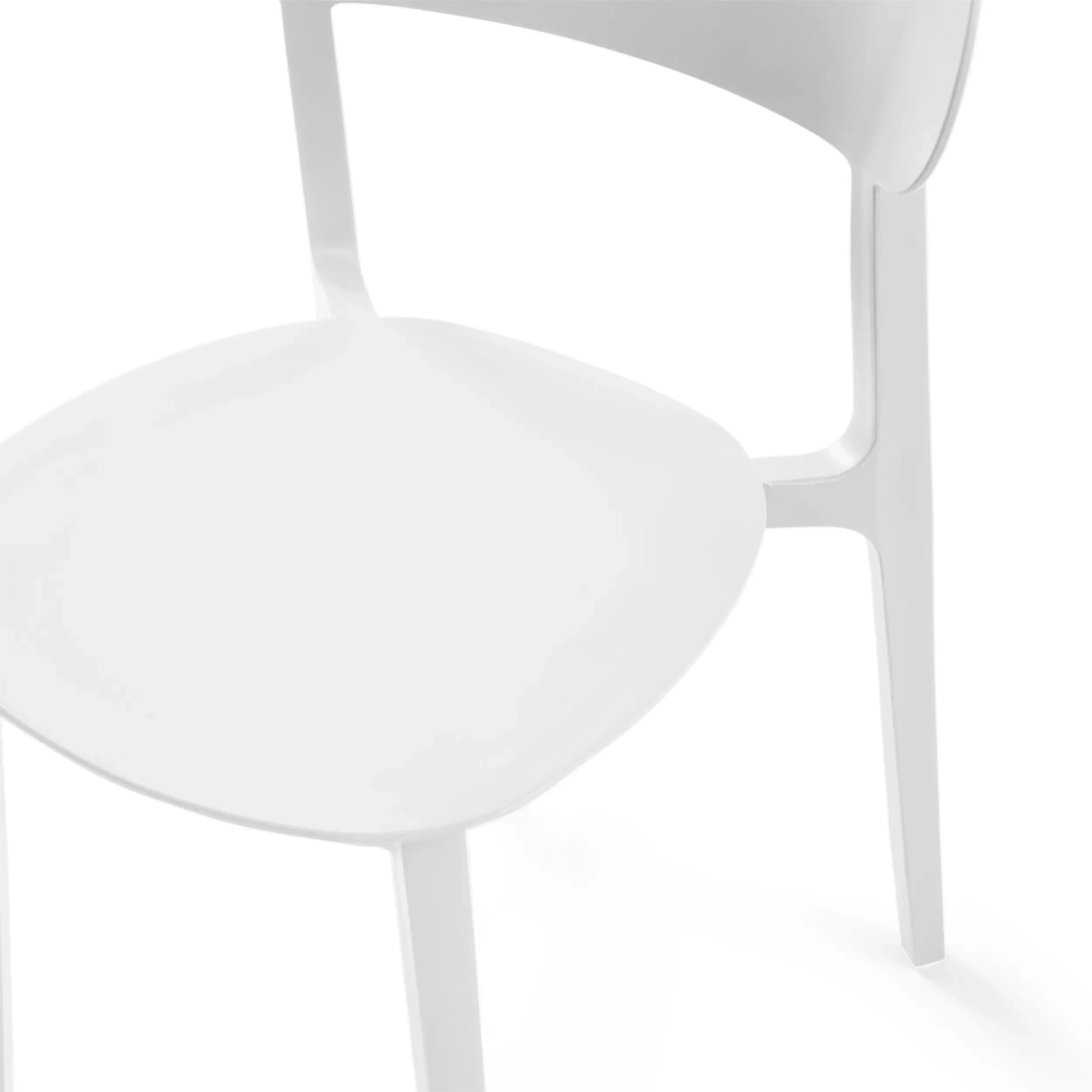 Stackable polypropylene design chair - Sun