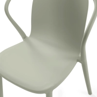 Stacking chair with armrests for indoor and outdoor use - Pierre
