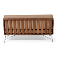 Industrial Sofa Daneu upholstered in cotton-Wooden Sofas-Mueble Design