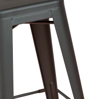 Bistro taburete industrial Matt 76CM blanco - Taburetes y sillas industriales