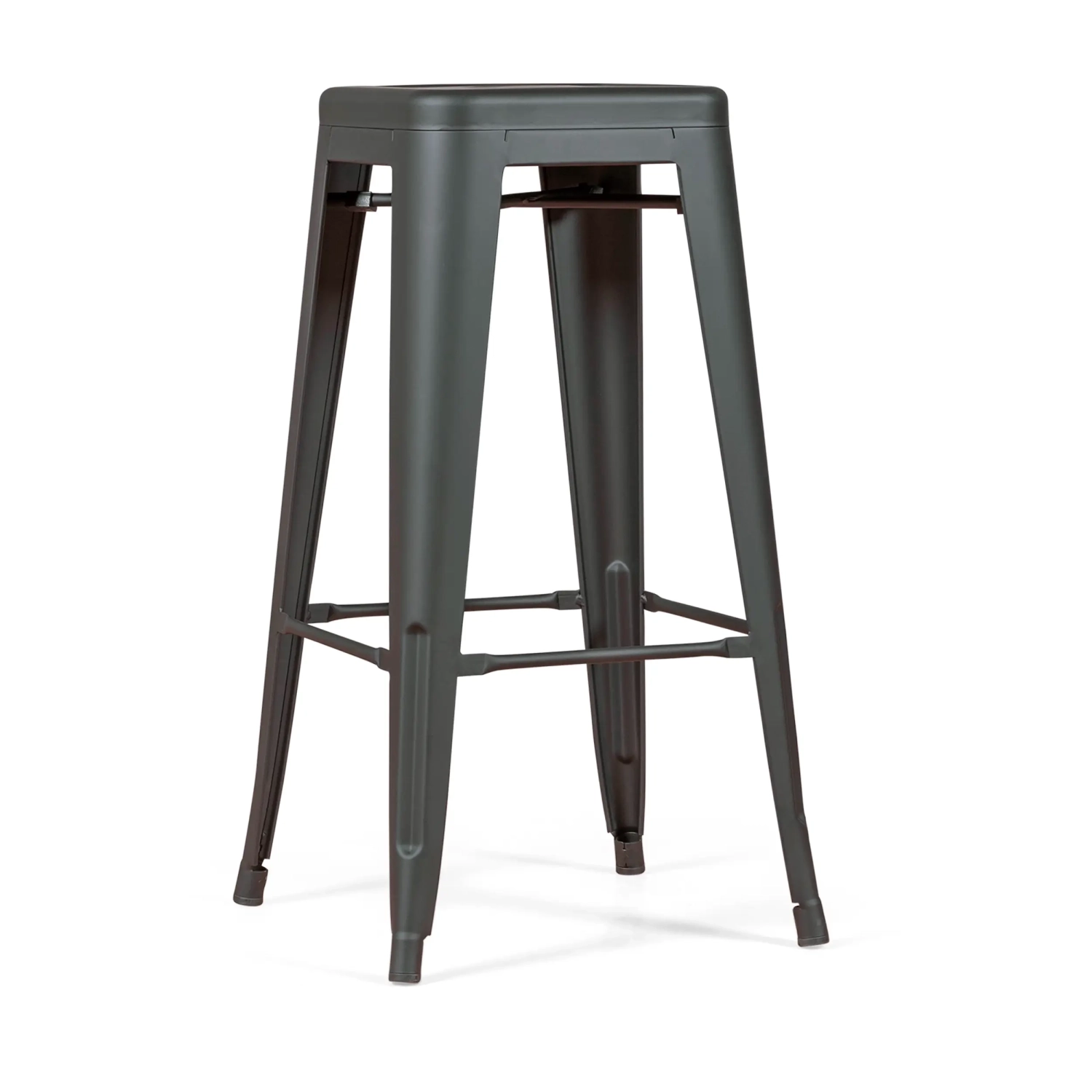 Bistro taboret industrialny Matt 76CM biały - Taborety i krzesła industrialne