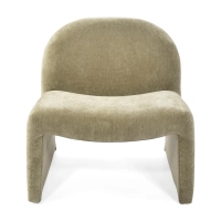 Cadeirão de design estofado Basel, estilo minimalista e confortável
