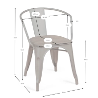 BistroBistro Arms Wood Antique Tuoli - teollisuustuolit - IconMobel