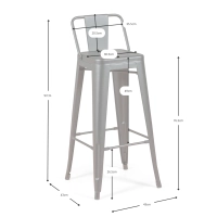 Taburete industrial Bistro LB Wood Antique - Taburetes industriales