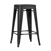 Stool industrial Bistro 66 cm | Steel stackable glossy or mat steel
