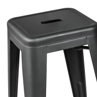 Barstol industriell Bistro 66 cm | Stål stapelbar blank eller matt