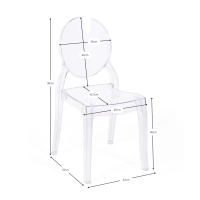 Silla Louisiana transparente para hostelería moderna - Mueble Design
