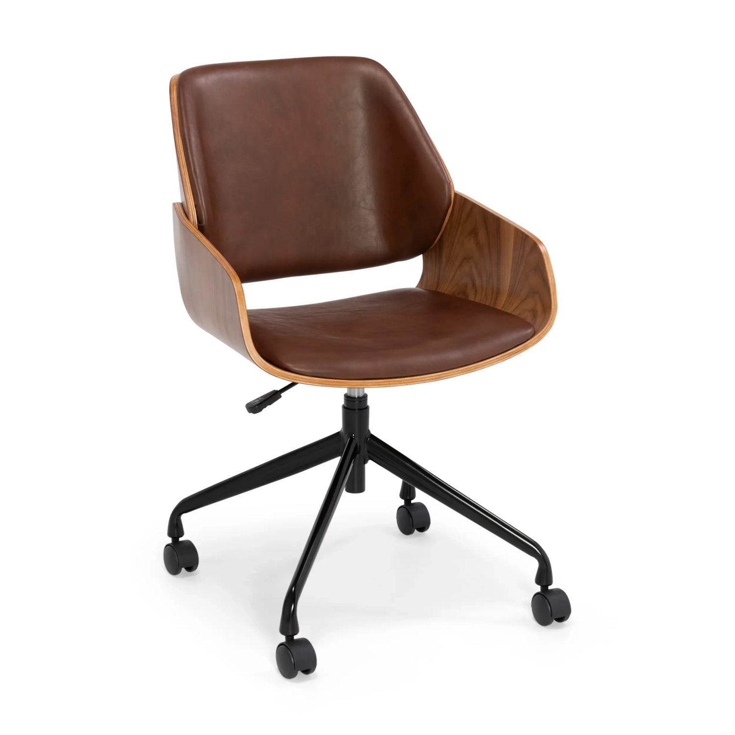 Silla de oficina Cleveland Retro de imitación de cuero | Diseño vintage ajustable