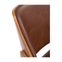 Silla de oficina Cleveland Retro de imitación de cuero | Diseño vintage ajustable