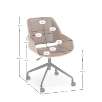 Cleveland Retro Faux Leather Office Chair | Adjustable Vintage Design