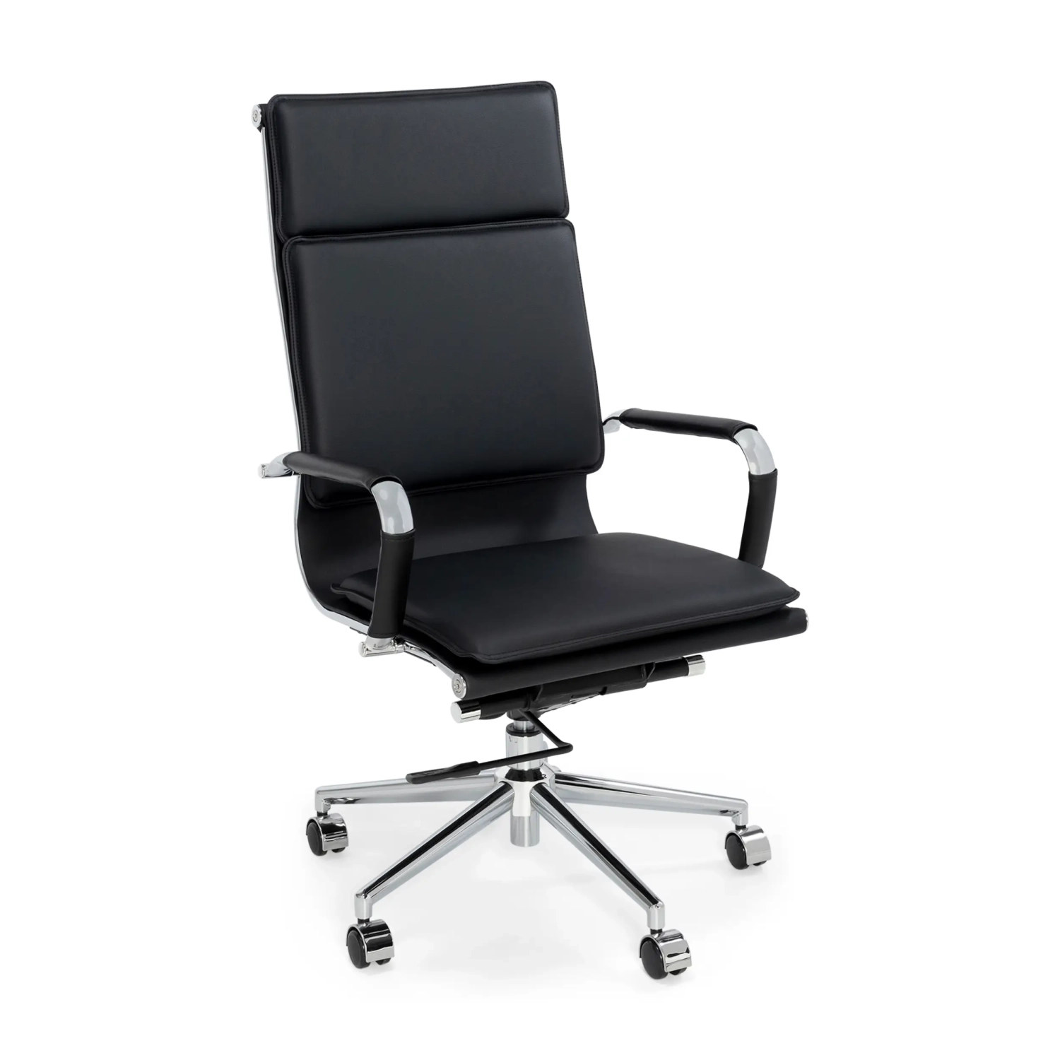 Sedia da ufficio Studio con schienale alto | Sedia da scrivania ergonomica in ecopelle