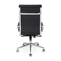 Studio-Bürostuhl mit hoher Rückenlehne | Ergonomischer Schreibtischstuhl aus Kunstleder