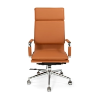 Sedia da ufficio Studio con schienale alto | Sedia da scrivania ergonomica in ecopelle