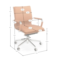 Krzesło biurowe Studio z niskim oparciem | Ergonomiczny, nowoczesny design