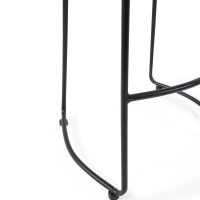 Przemysłowy stołek barowy Portland 76 cm | Drewno wiązowe i matowa stal
