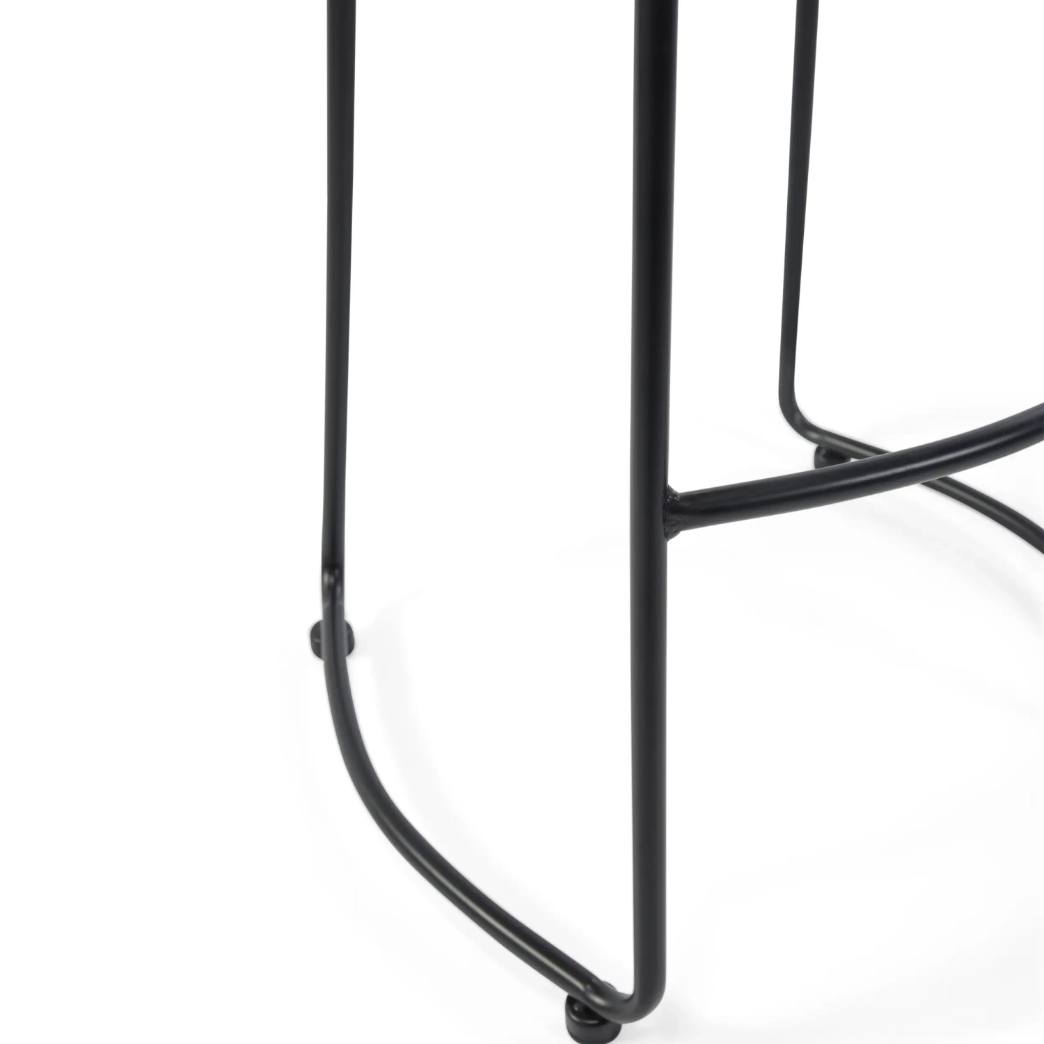Tabouret de bar industriel Portland 76 cm | Bois d'orme et acier mat
