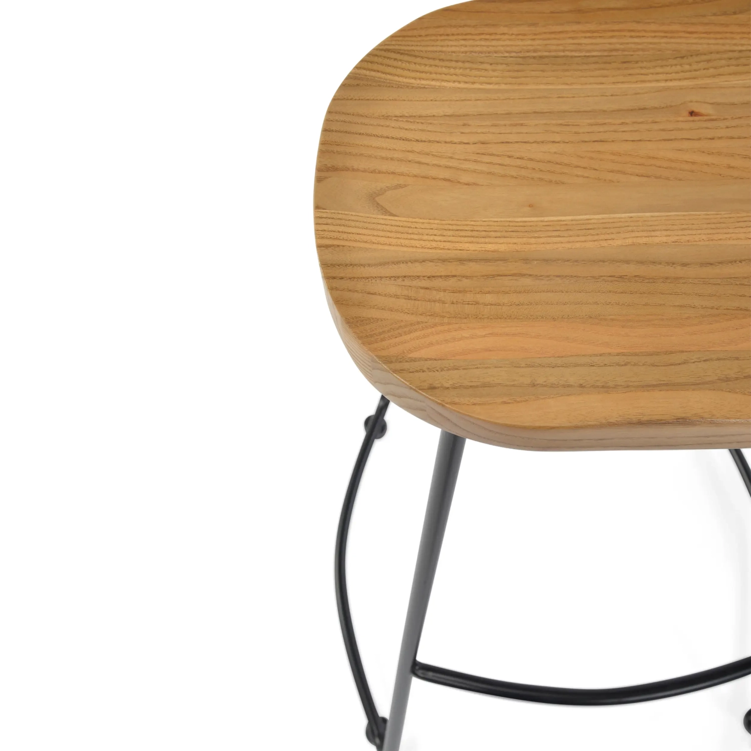 Portland-teollisuustyylinen baarituoli 76 cm | Jalava ja mattateräs
