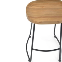 Portland industriële barkruk 66 cm | Massief iepenhout en staal