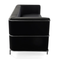 Torino 3-Sitzer-Sofa aus italienischem Leder | Gestell aus Edelstahl