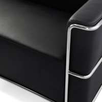 Torino 3-Sitzer-Sofa aus italienischem Leder | Gestell aus Edelstahl