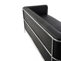Torino 3-Seater Italian Leather Sofa | Stainless Steel Frame