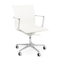 Task Executive -nahkainen toimistotuoli matalalla selkänojalla | Huippuluokan toimistotuoli