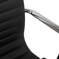 Sedia da ufficio in pelle con schienale basso Task Executive | Sedia da ufficio di alta gamma