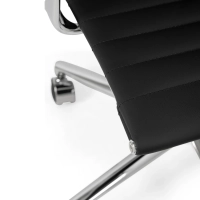 Sedia da ufficio in pelle con schienale basso Task Executive | Sedia da ufficio di alta gamma