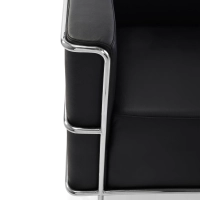 Torino 2-Sitzer-Sofa aus italienischem Leder | Gestell aus Edelstahl