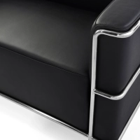 Torino 2-Sitzer-Sofa aus italienischem Leder | Gestell aus Edelstahl