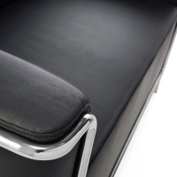 Torino 2-Sitzer-Sofa aus italienischem Leder | Gestell aus Edelstahl