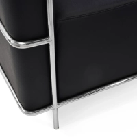 Torino 2-Sitzer-Sofa aus italienischem Leder | Gestell aus Edelstahl