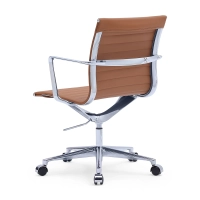 Fauteuil de bureau en cuir à dossier bas « Task Executive » | Fauteuil de bureau haut de gamme