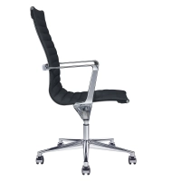 Krzesło biurowe Task Executive z wysokim oparciem, obite skórą | Ergonomiczne krzesło biurowe klasy premium