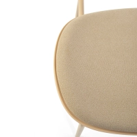 Cadeira de jantar ergonómica empilhável Carlotta | Cadeira estofada moderna