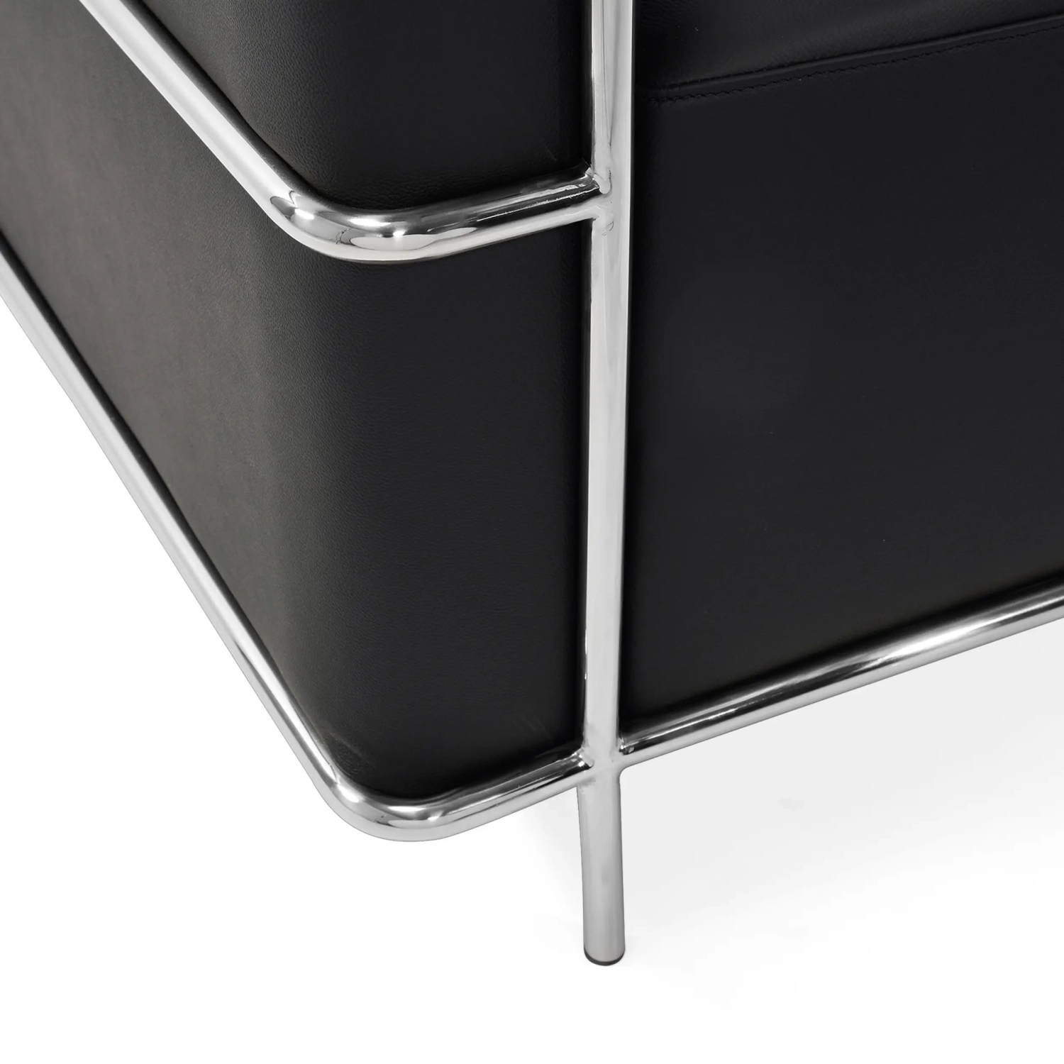 Sillón «Torino» de cuero italiano | Estructura de acero inoxidable