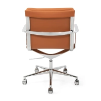 Task Silla de escritorio de alta gama | Silla de oficina de cuero italiano con ruedas